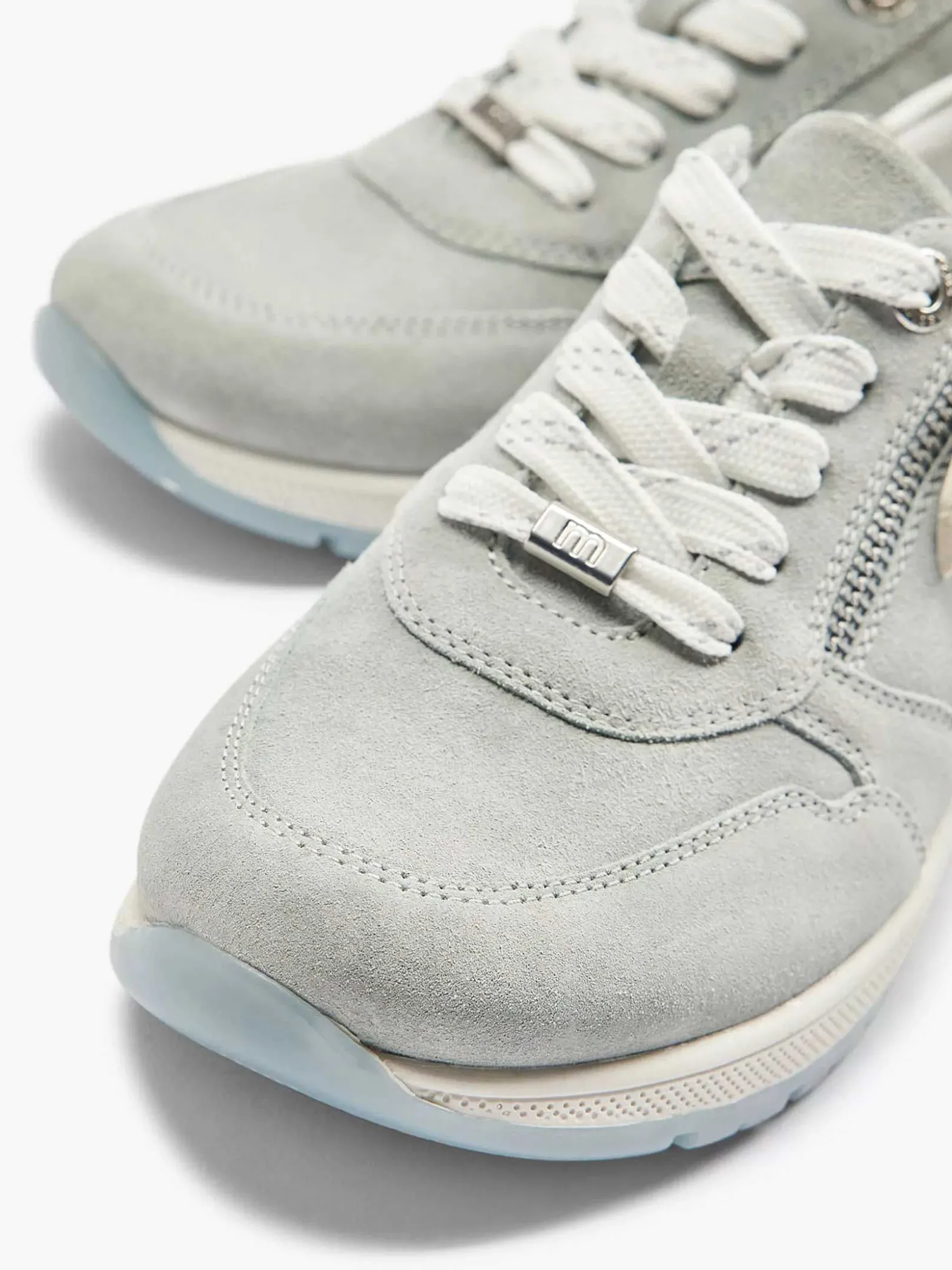 Medicus Lichtblauwe Leren Sneaker-Dames Comfort Schoenen