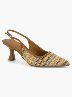 Graceland Lichtbruine Slingback-Dames Pumps