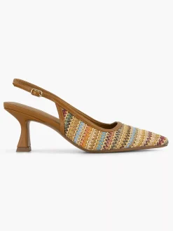 Graceland Lichtbruine Slingback-Dames Pumps