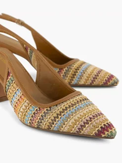 Graceland Lichtbruine Slingback-Dames Pumps