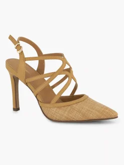 Graceland Lichtbruine Slingback-Dames Pumps