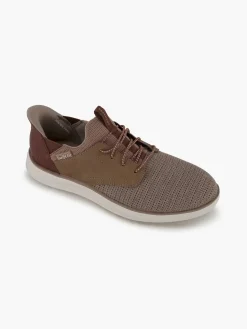 Skechers Lichtbruine Sneaker Swift Fit - Hands Free Memory Foam-Heren Sneakers