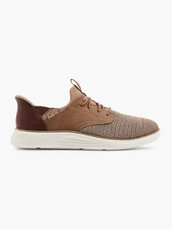 Skechers Lichtbruine Sneaker Swift Fit - Hands Free Memory Foam-Heren Sneakers