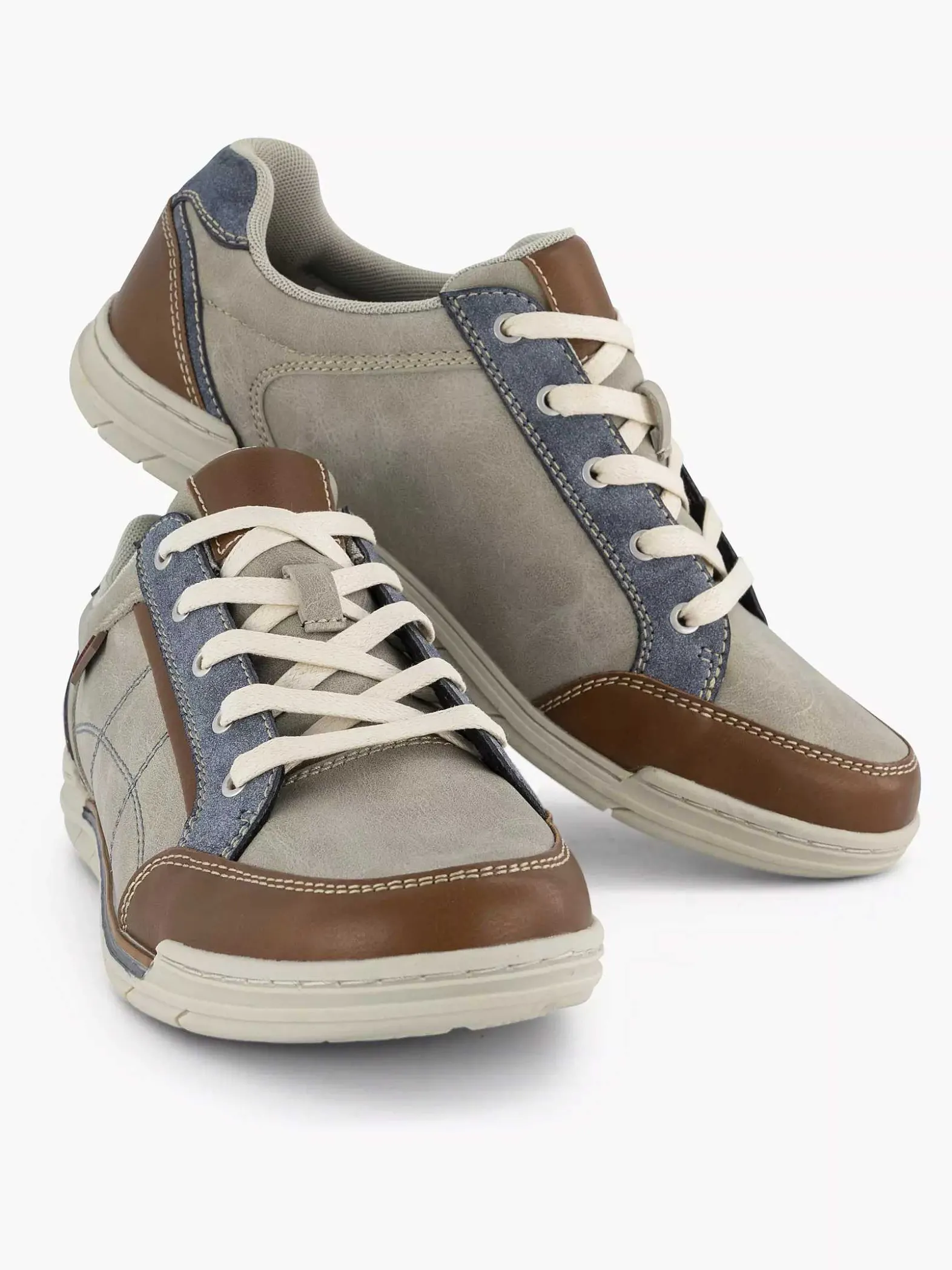Easy Street Lichtgrijze Comfort Sneaker-Heren Sneakers