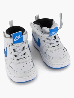 Nike Lichtgrijze Court Borough Mid 2-Kinderen Jongensschoenen