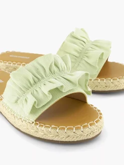 Graceland Lichtgroene Slipper Roesjes-Dames Slippers