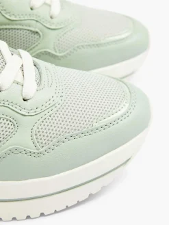 Graceland Lichtgroene Sneaker Platform-Dames Sneakers