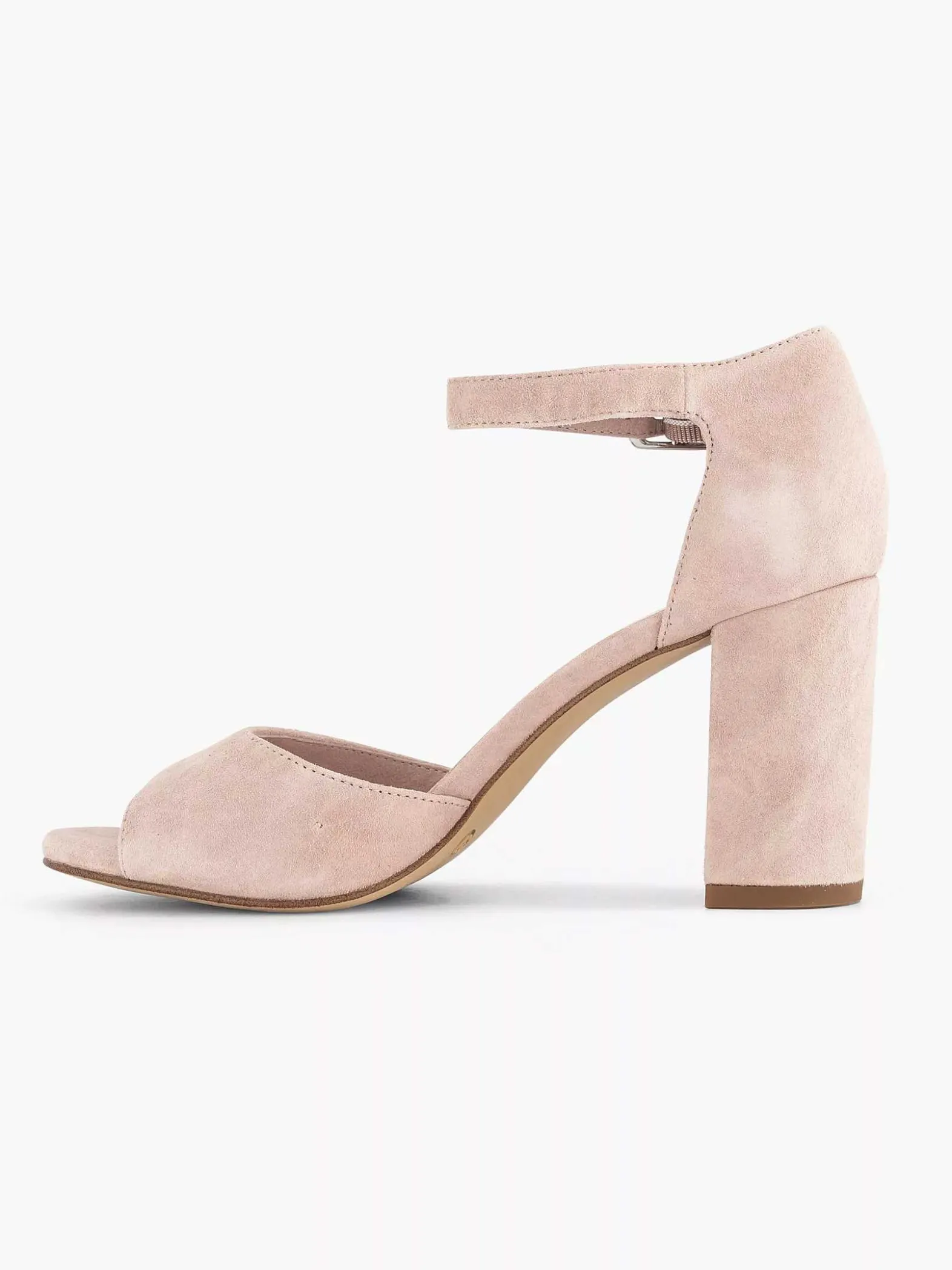 5th Avenue Lichtroze Suede Sandalette-Dames Sandalen