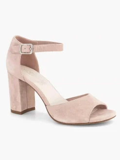5th Avenue Lichtroze Suede Sandalette-Dames Sandalen