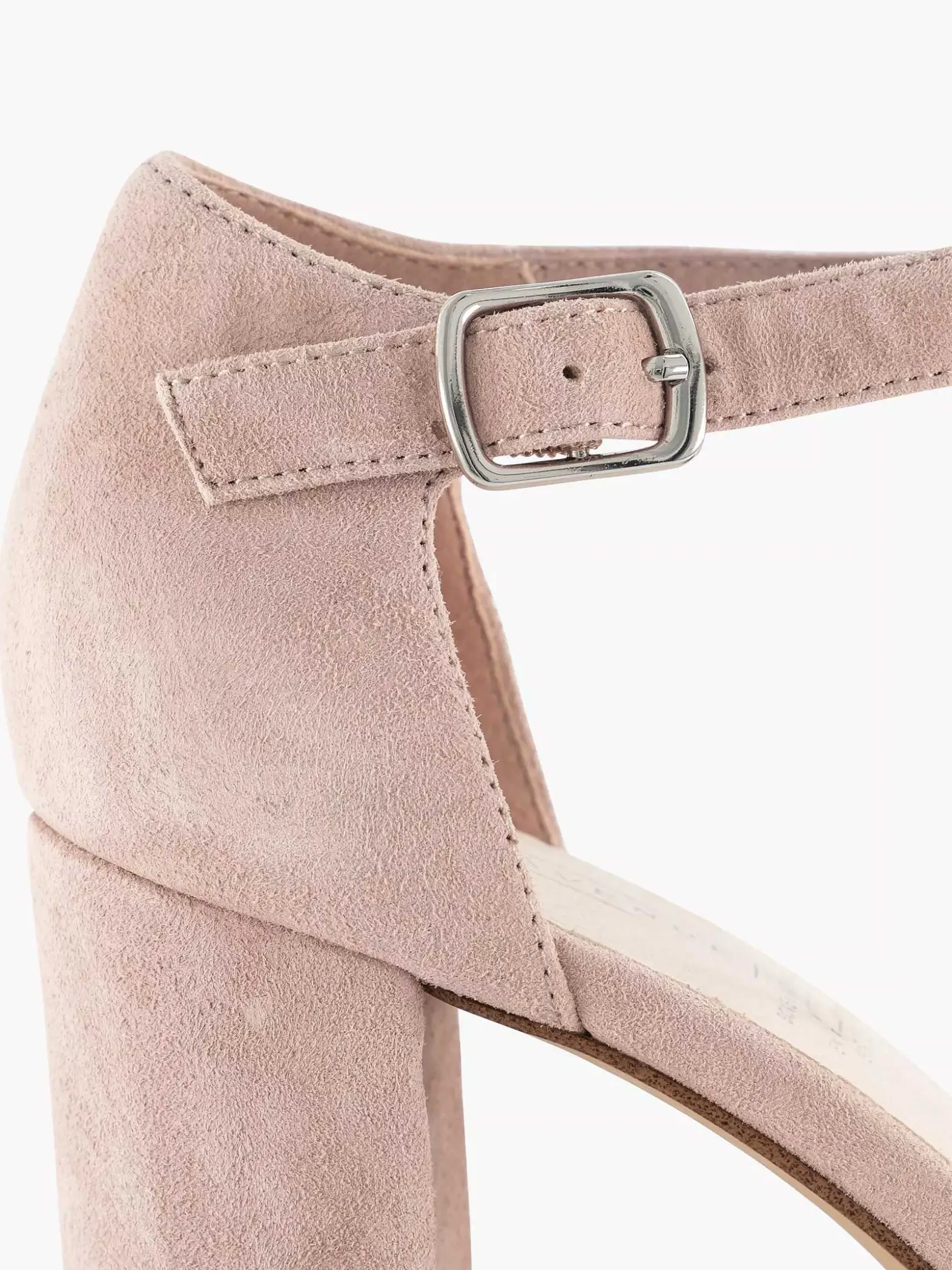 5th Avenue Lichtroze Suede Sandalette-Dames Sandalen