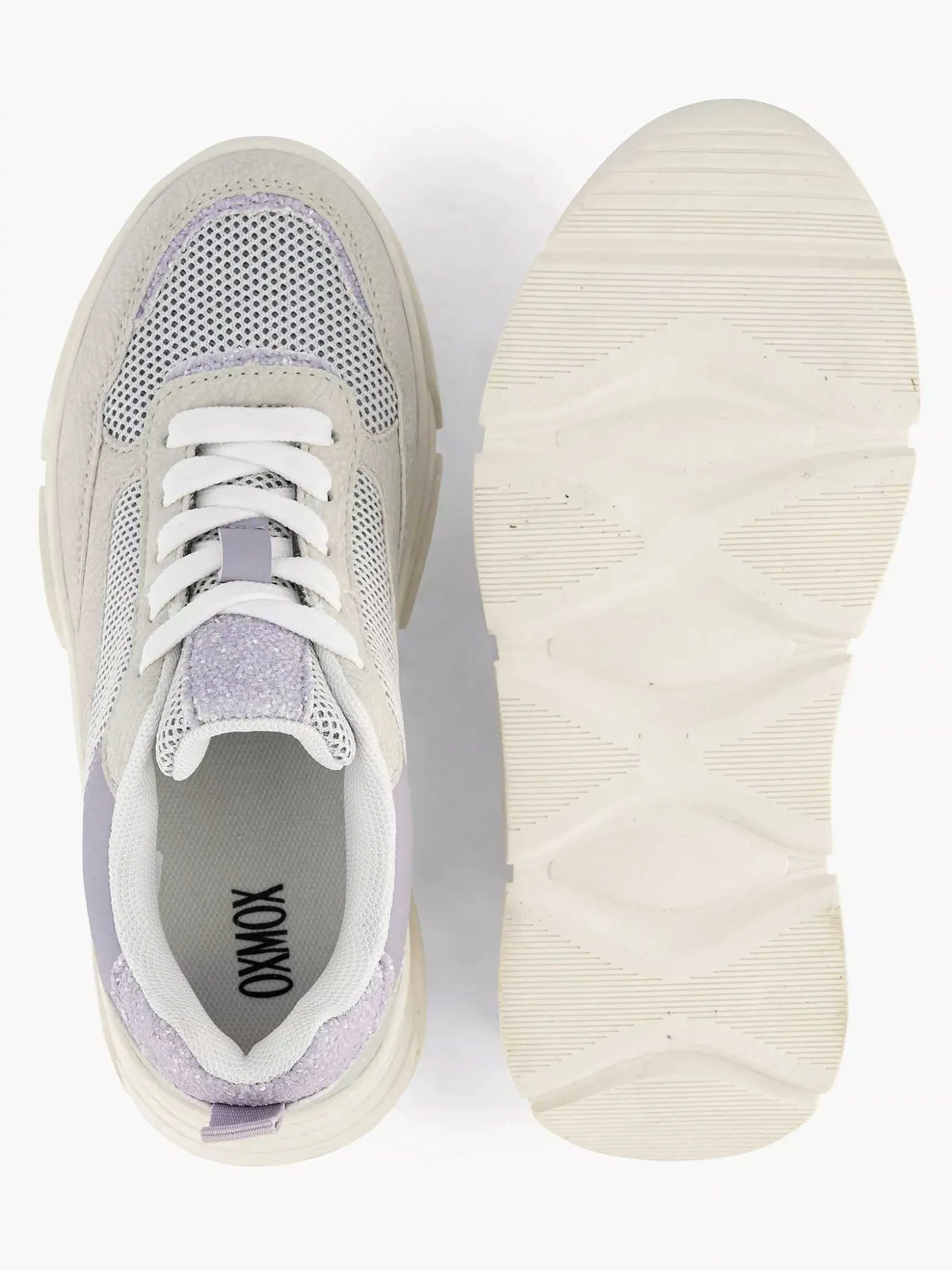 Oxmox Lila Chunky Sneaker-Kinderen Babyschoenen