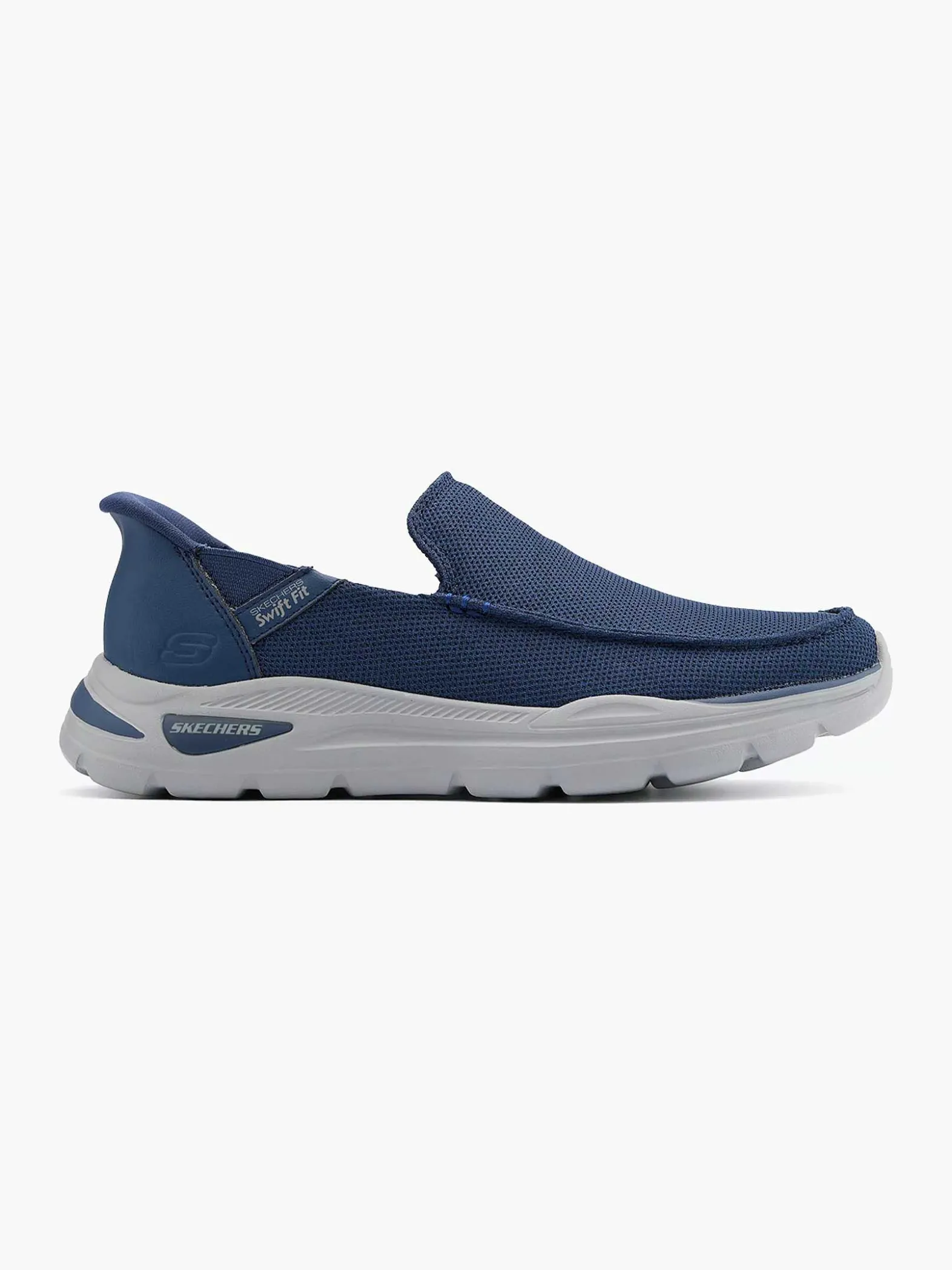 Skechers Marineblauwe Instapper Memory Foam-Heren Instappers