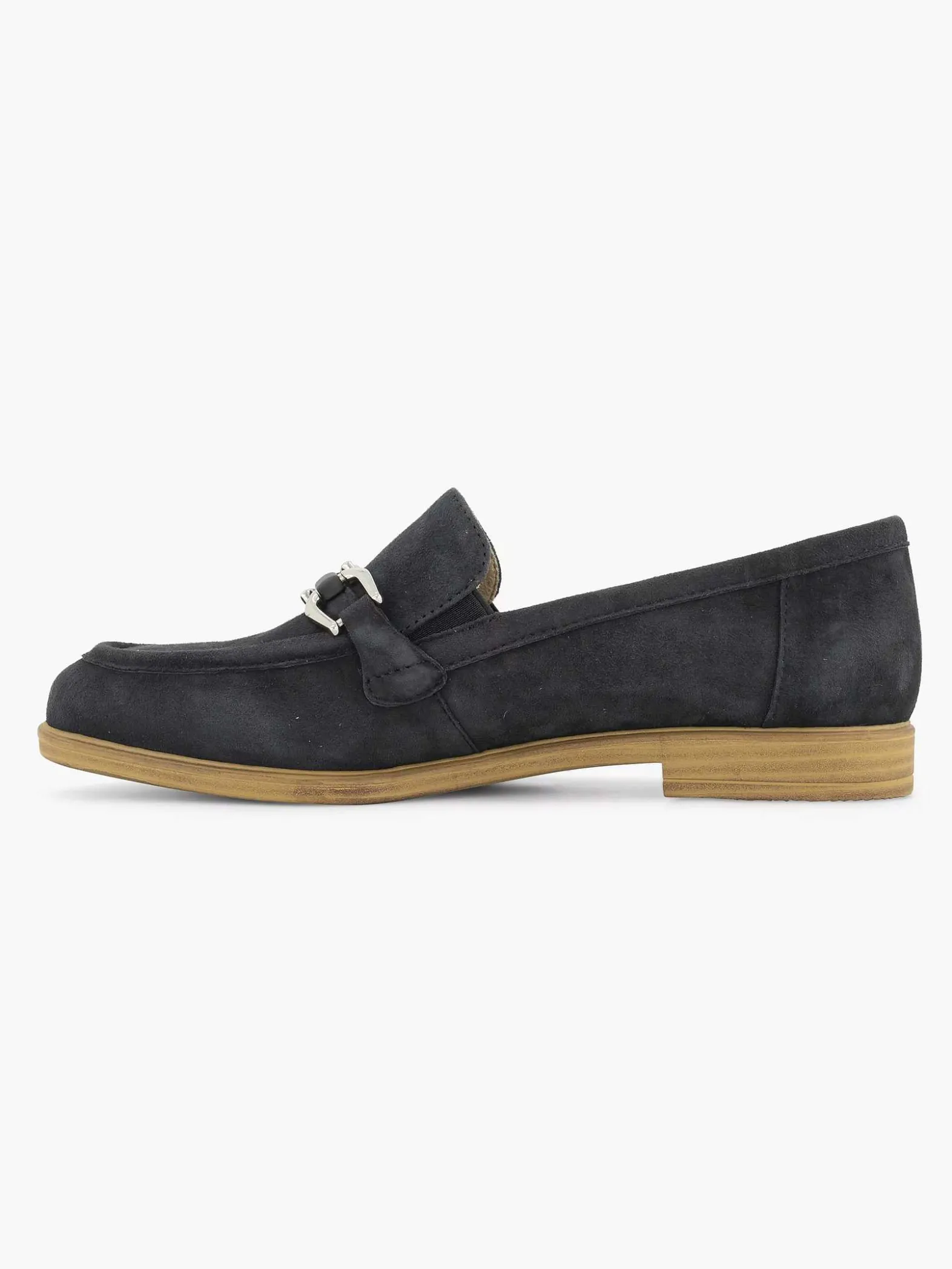Medicus Marineblauwe Leren Instapper-Dames Comfort Schoenen