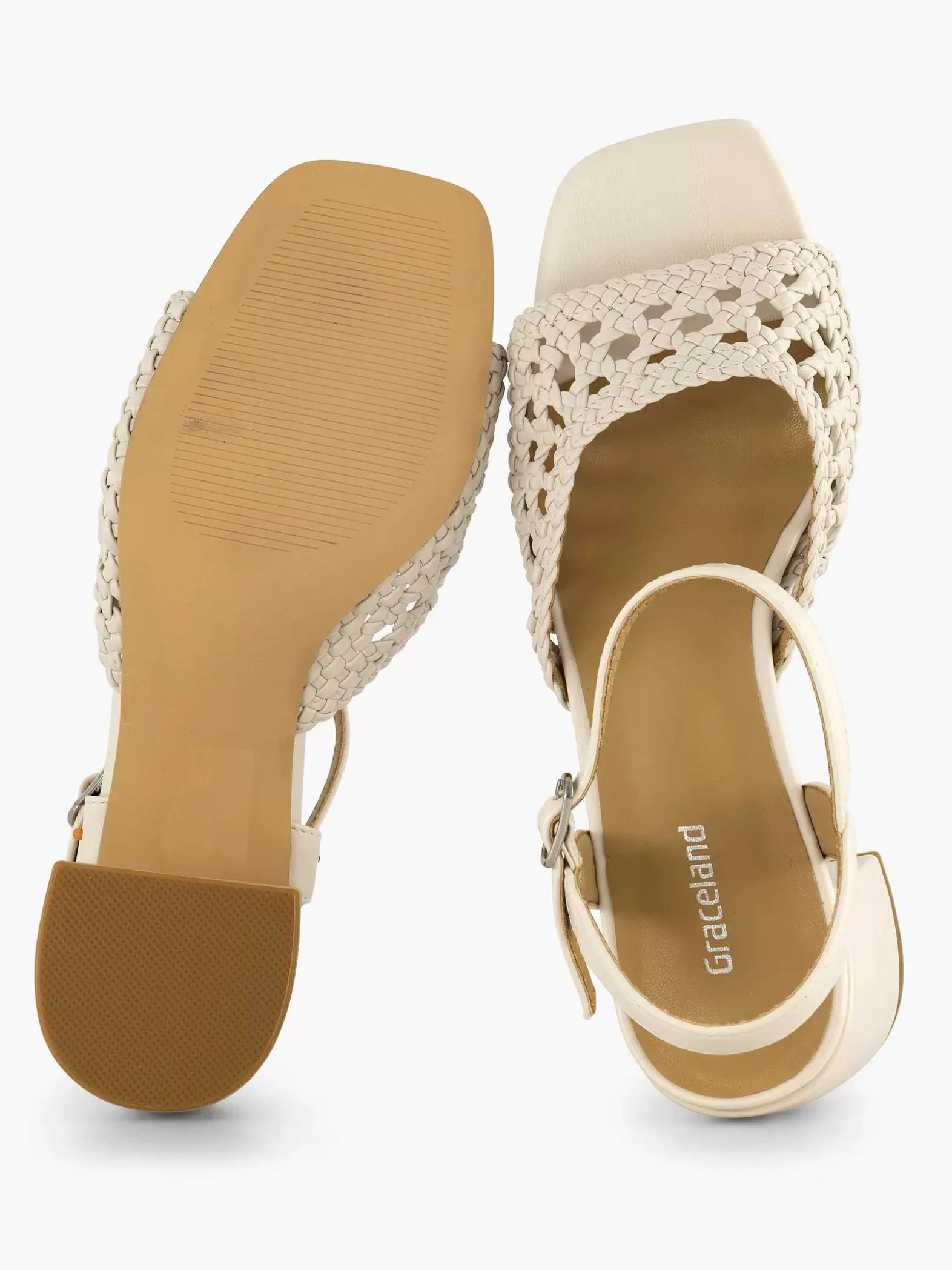 Graceland Off White Sandalette-Dames Sandalen
