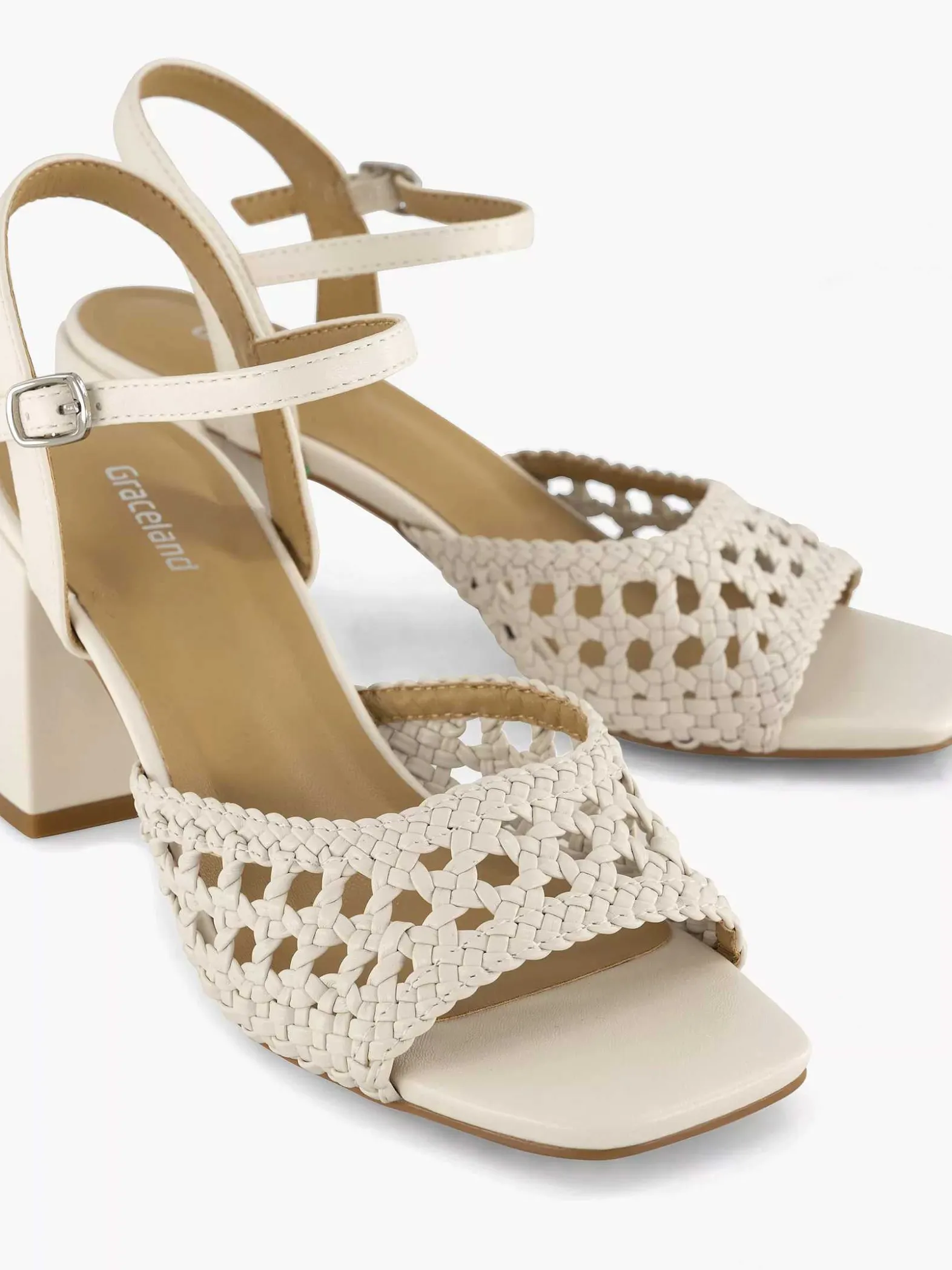 Graceland Off White Sandalette-Dames Sandalen