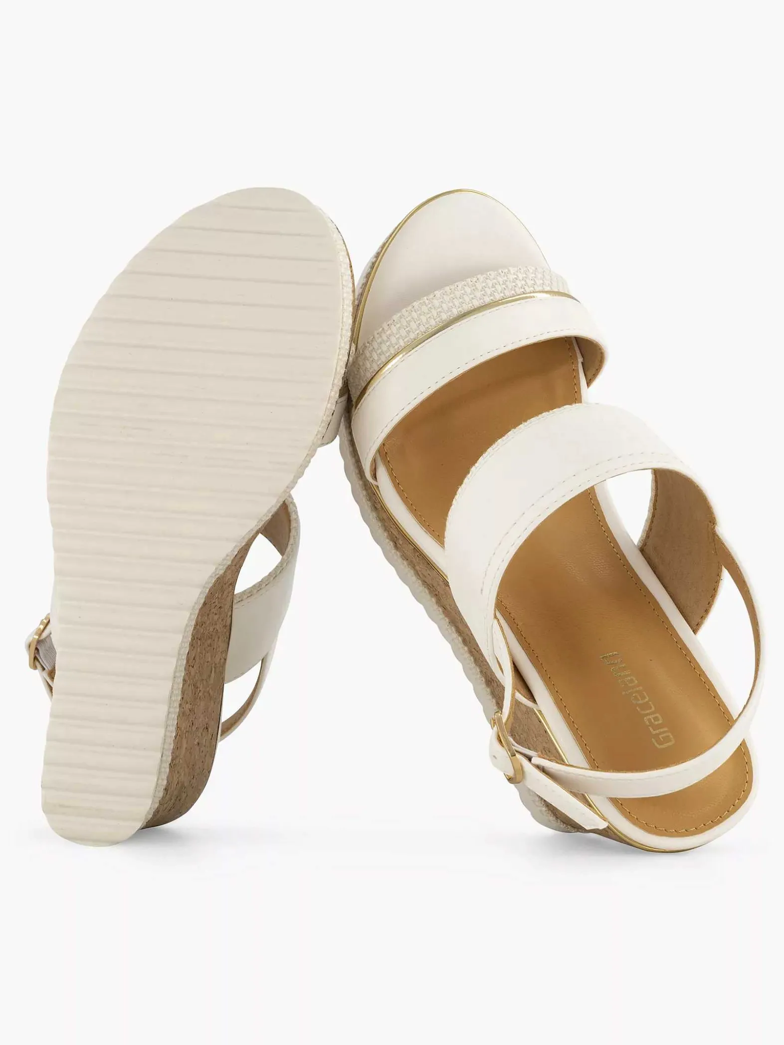 Graceland Off White Sandalette-Dames Sandalen