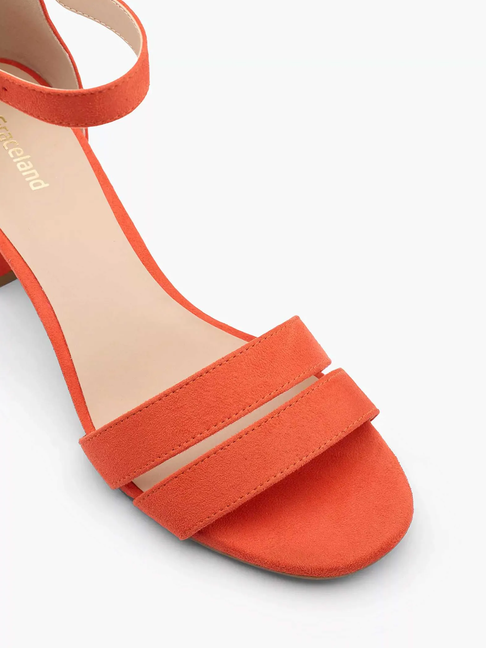 Graceland Oranje Sandalette-Dames Sandalen