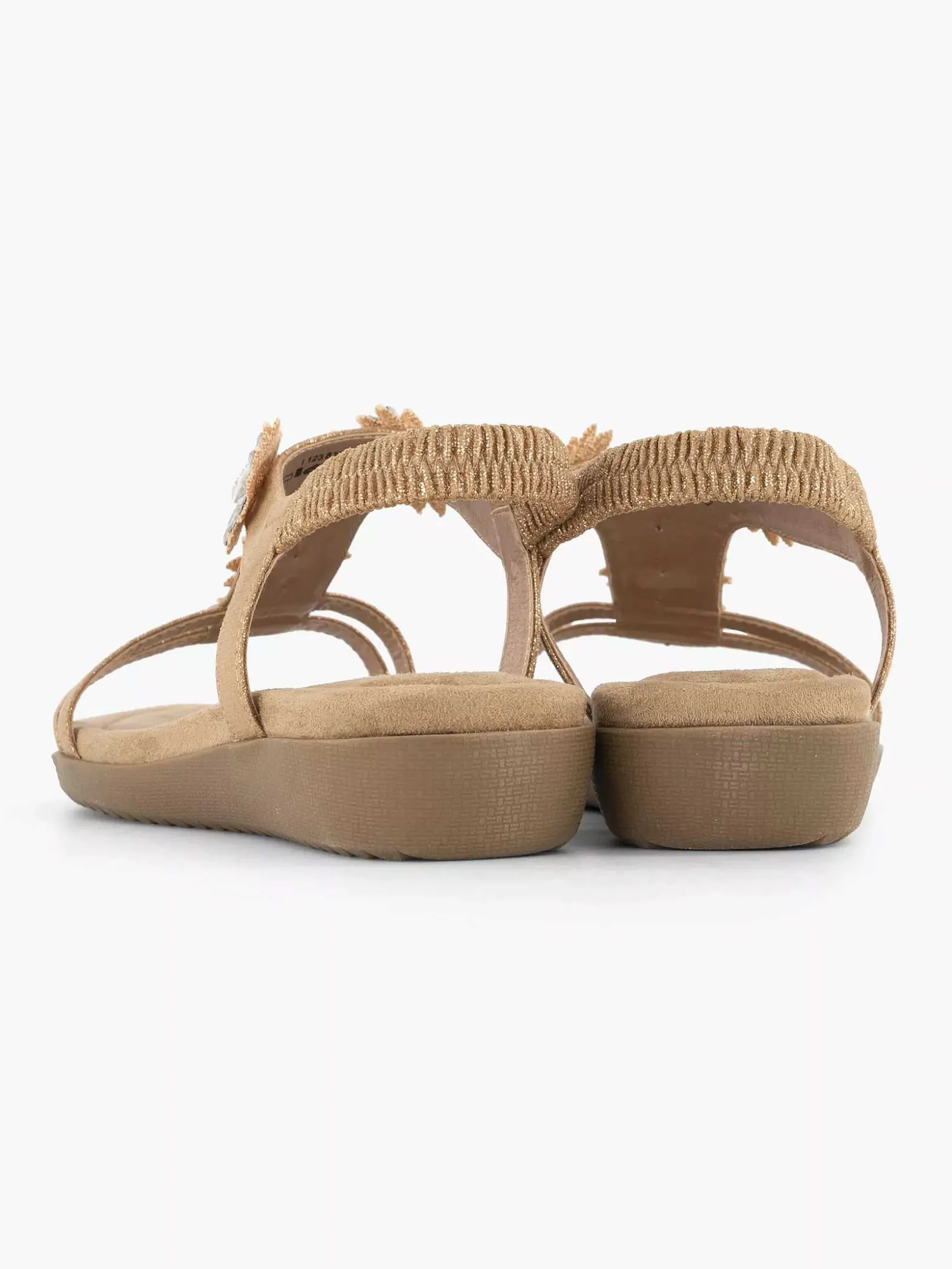 Easy Street Rosegouden Comfort Sandaal Steentjes-Dames Comfort Schoenen