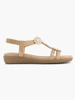Easy Street Rosegouden Comfort Sandaal Steentjes-Dames Comfort Schoenen