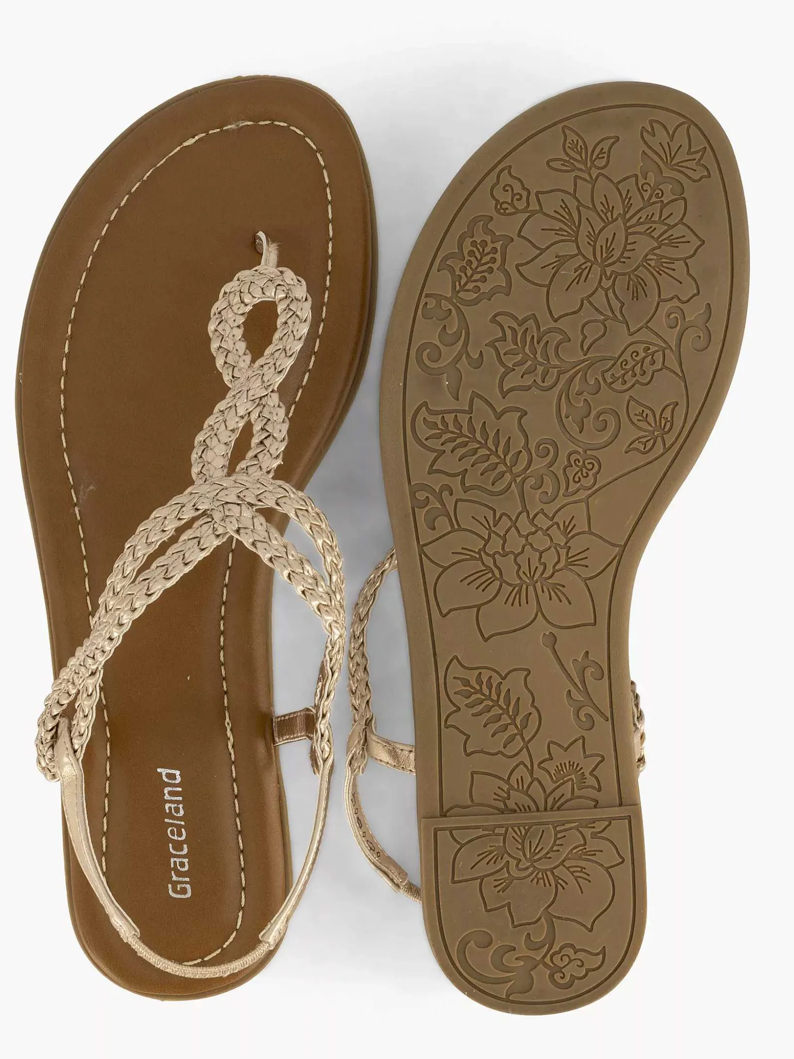 Graceland Rosegouden Sandaal-Dames Sandalen