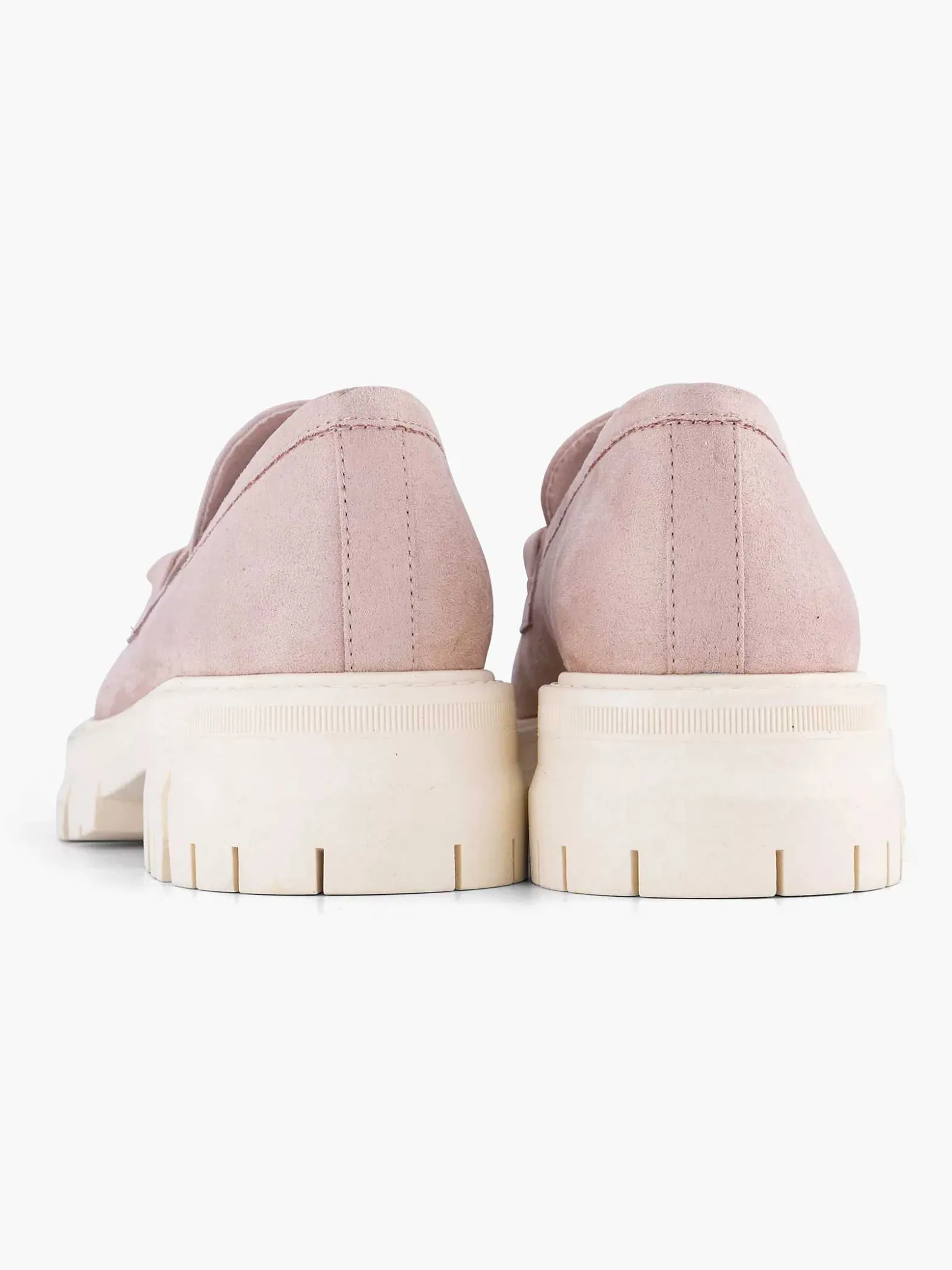 Oxmox Roze Chunky Loafer Sierketting-Dames Instappers