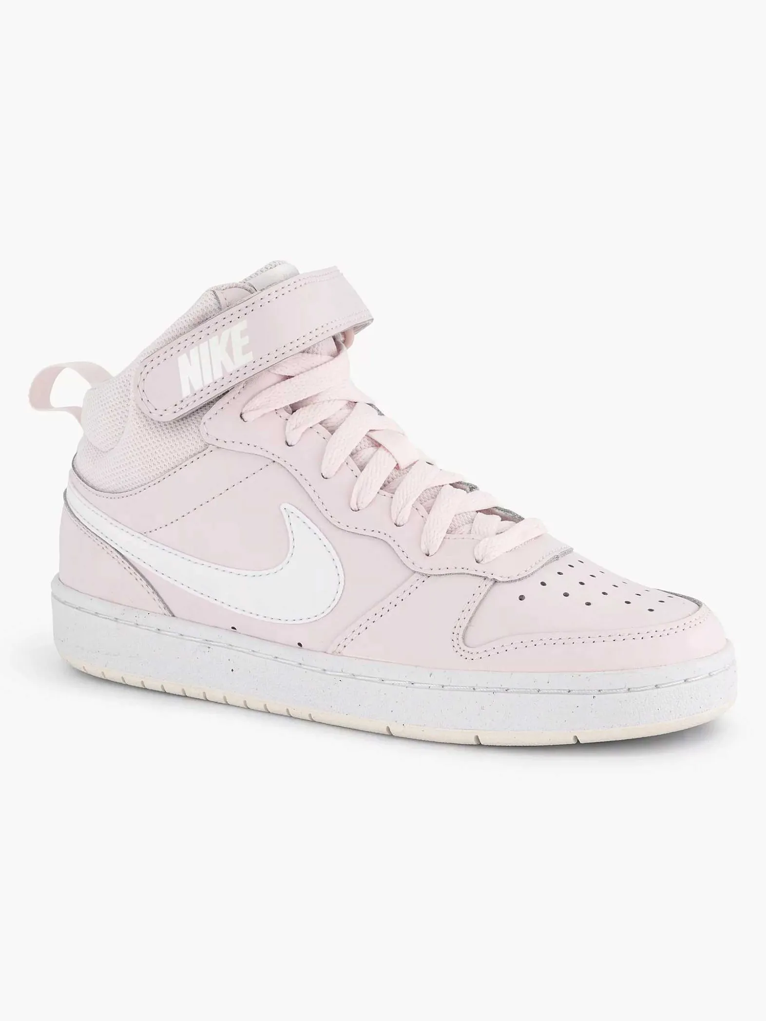 Nike Roze Court Borough Mid-Kinderen Jongensschoenen