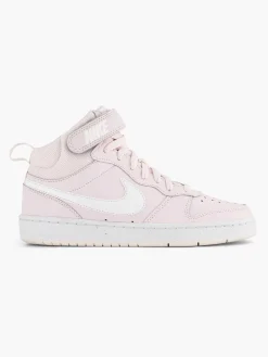 Nike Roze Court Borough Mid-Kinderen Jongensschoenen