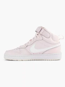 Nike Roze Court Borough Mid-Kinderen Jongensschoenen