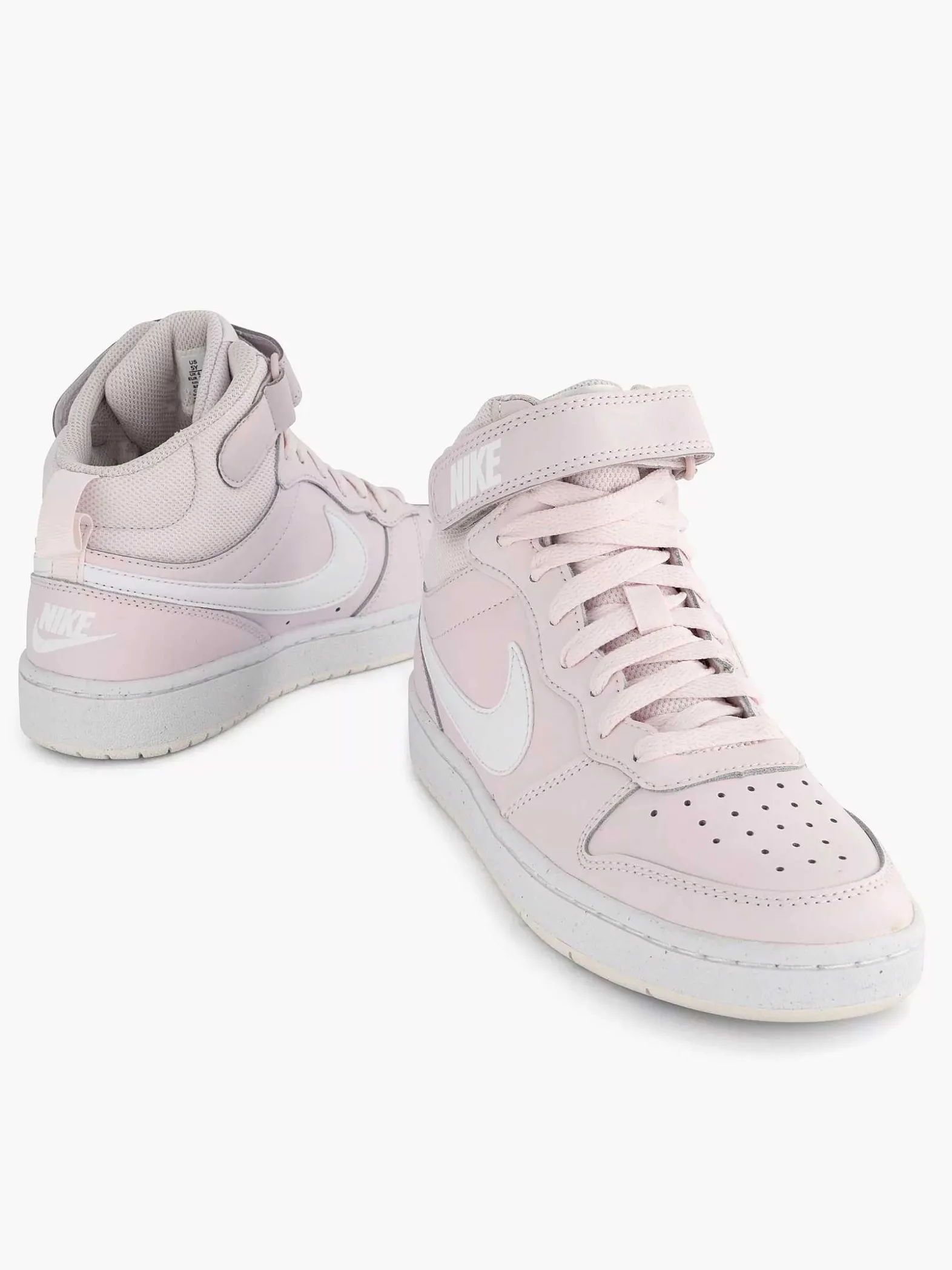 Nike Roze Court Borough Mid-Kinderen Jongensschoenen