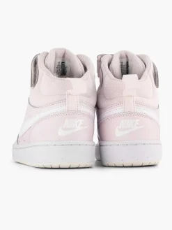 Nike Roze Court Borough Mid-Kinderen Jongensschoenen