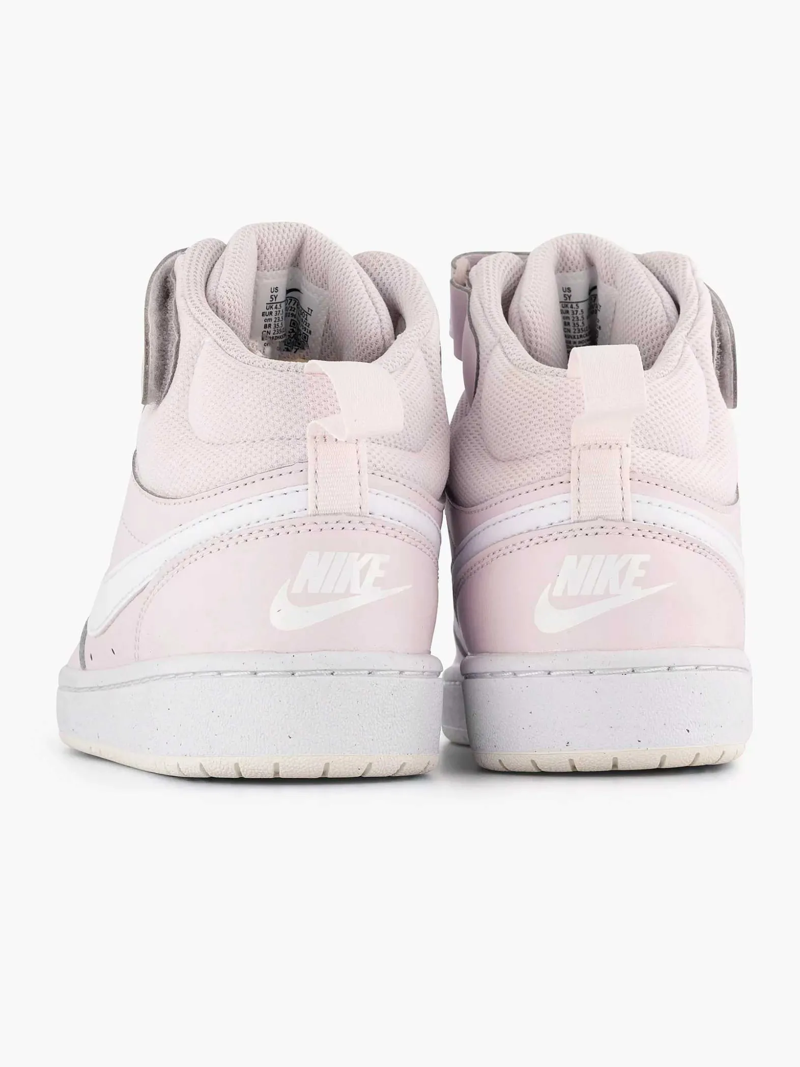 Nike Roze Court Borough Mid-Kinderen Jongensschoenen