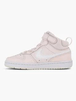 Nike Roze Court Borough Mid-Kinderen Jongensschoenen