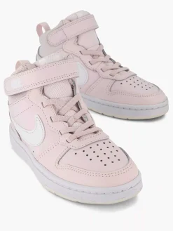 Nike Roze Court Borough Mid-Kinderen Jongensschoenen
