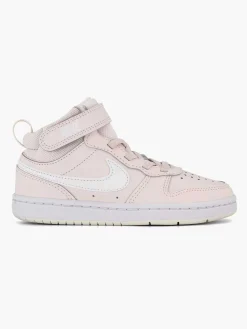 Nike Roze Court Borough Mid-Kinderen Jongensschoenen