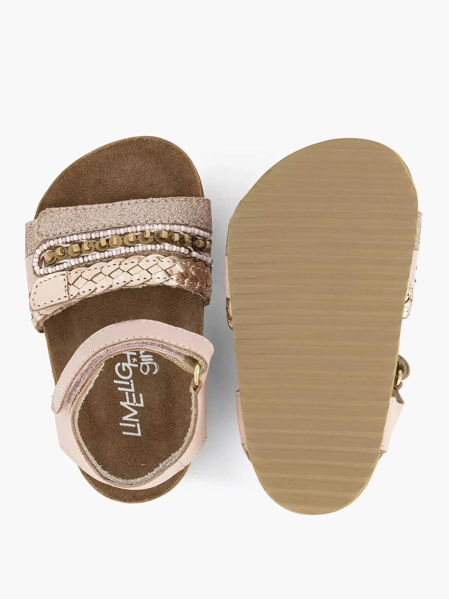 Limelight girl Roze Leren Sandal Klittenband-Kinderen Jongensschoenen
