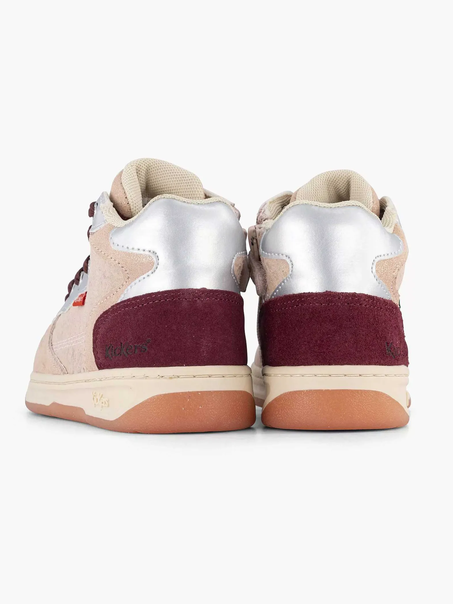 Kickers Roze Leren Sneaker-Kinderen Babyschoenen