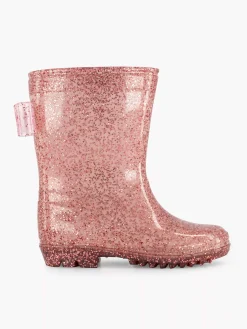 Landrover Roze Regenlaars Glitter Strik-Kinderen Jongensschoenen
