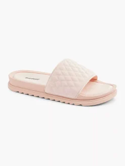 Oxmox Roze Slipper Doorgestikt-Dames Slippers