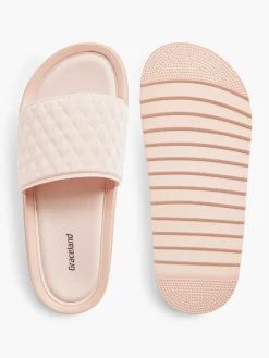 Oxmox Roze Slipper Doorgestikt-Dames Slippers