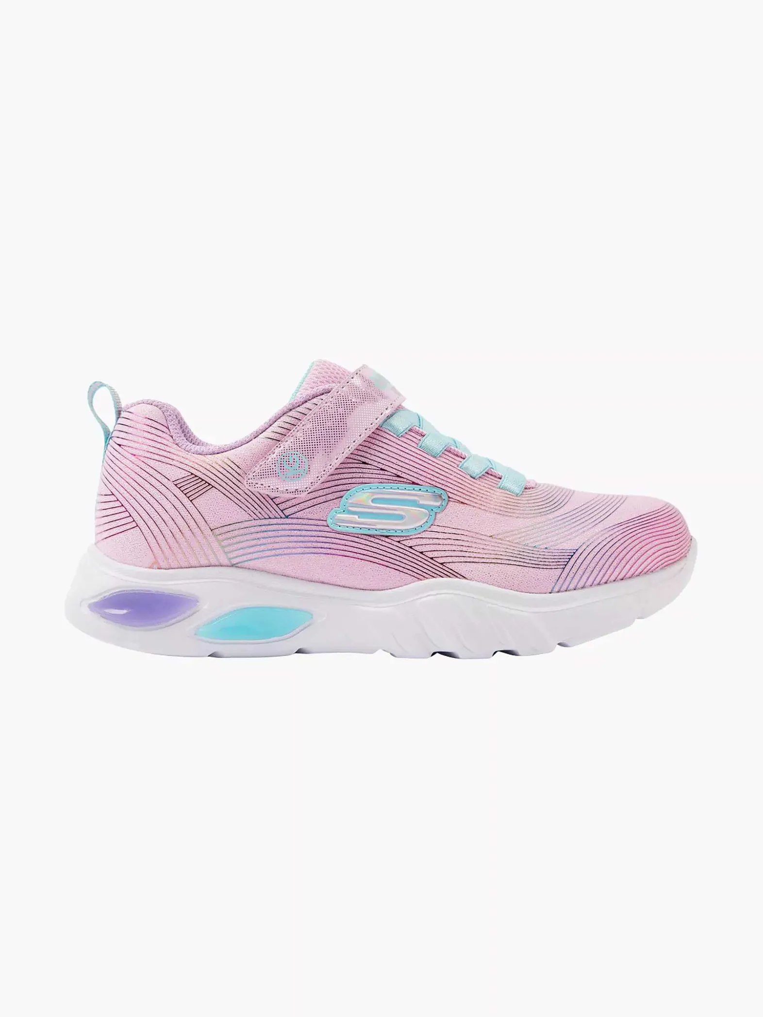 Skechers Roze Sneaker Lichtjes-Kinderen Babyschoenen