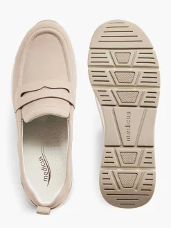 Medicus Taupe Leren Comfort Instapper-Dames Comfort Schoenen