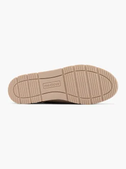 Medicus Taupe Leren Sneaker-Dames Comfort Schoenen
