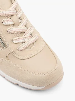Medicus Taupe Leren Sneaker-Dames Comfort Schoenen