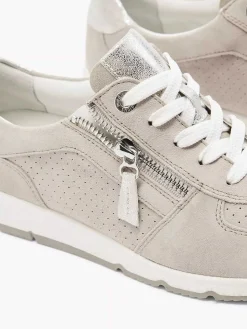 Medicus Taupe Leren Sneaker-Dames Comfort Schoenen