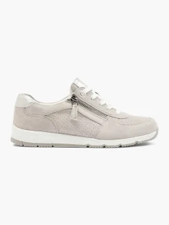 Medicus Taupe Leren Sneaker-Dames Comfort Schoenen