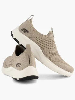Skechers Taupe Reascend - Monroe-Heren Sneakers
