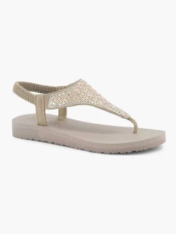 Skechers Taupe Sandaal-Dames Sandalen