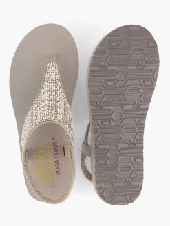 Skechers Taupe Sandaal-Dames Sandalen