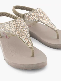 Skechers Taupe Sandaal-Dames Sandalen