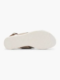 Graceland Taupe Sandaal Sierketting-Dames Sandalen
